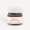 Gastgeschenk Mini Nutella Glas mit Aufkleber "Schmetterlinge"