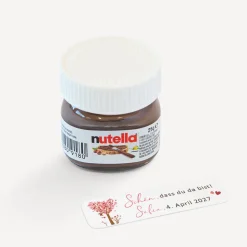 Gastgeschenk Mini Nutella Glas
