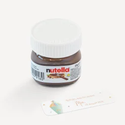 Gastgeschenk Mini Nutella Glas mit Aufkleber "Zuckertüte modern"