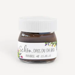 Gastgeschenk Mini Nutella Glas
