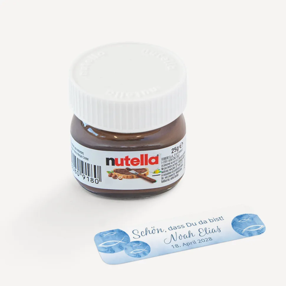 Gastgeschenk Mini Nutella Glas "Fische klassisch"
