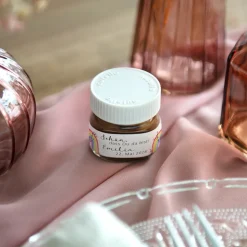 Gastgeschenk Mini Nutella Glas mit Aufkleber "Regenbogen Vintage"