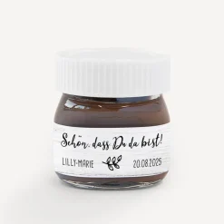 Gastgeschenk Mini Nutella Glas 