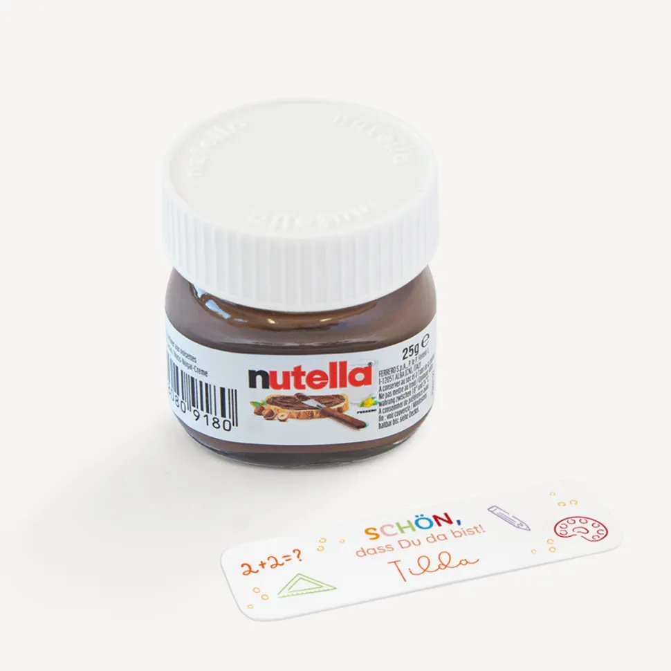 Gastgeschenk Mini Nutella "Schulkind"