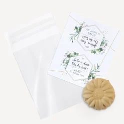 Gastgeschenk Samenbombe + Etikett "Aquarell Eukalyptus Zweige"