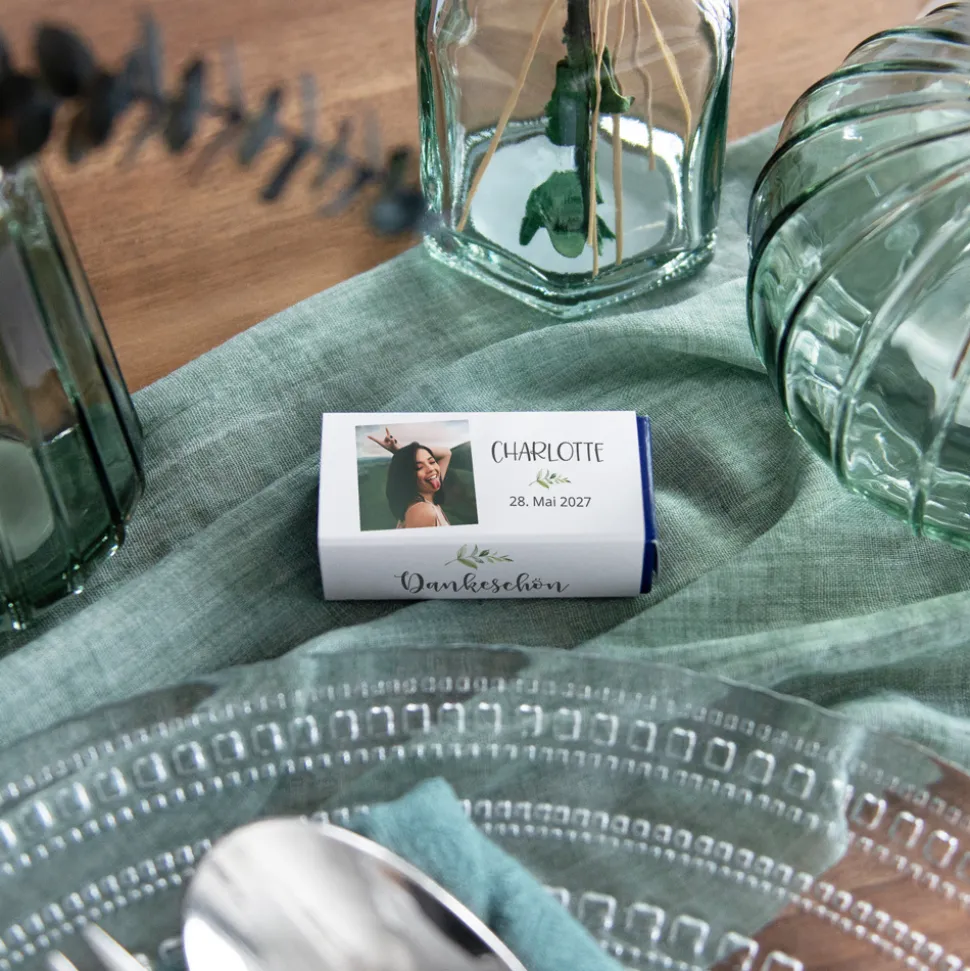 Gastgeschenk SMARTIES mini mit Banderole "Green Magic"