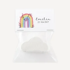 Gastgeschenk Tüte transparent mit Etikett