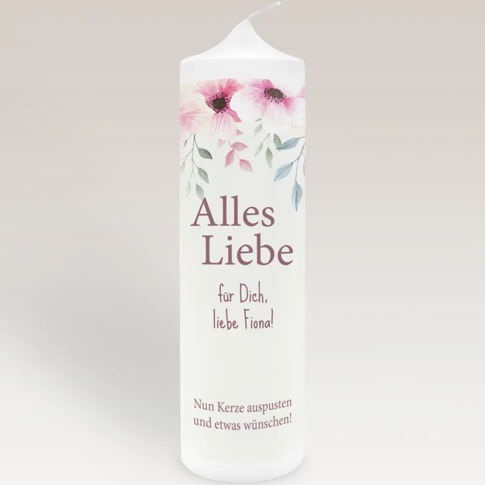 Geburtstagskerze Blumen