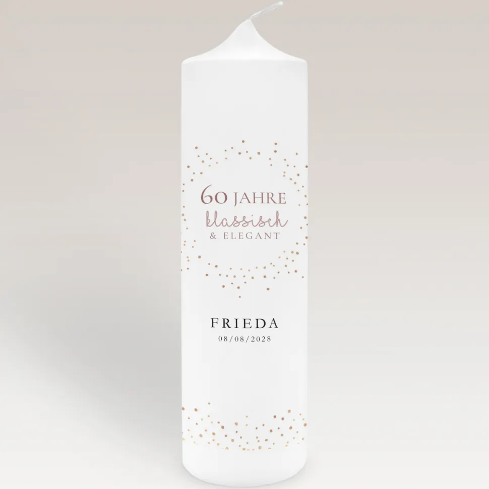 Geburtstagskerze Roségold Sparkles
