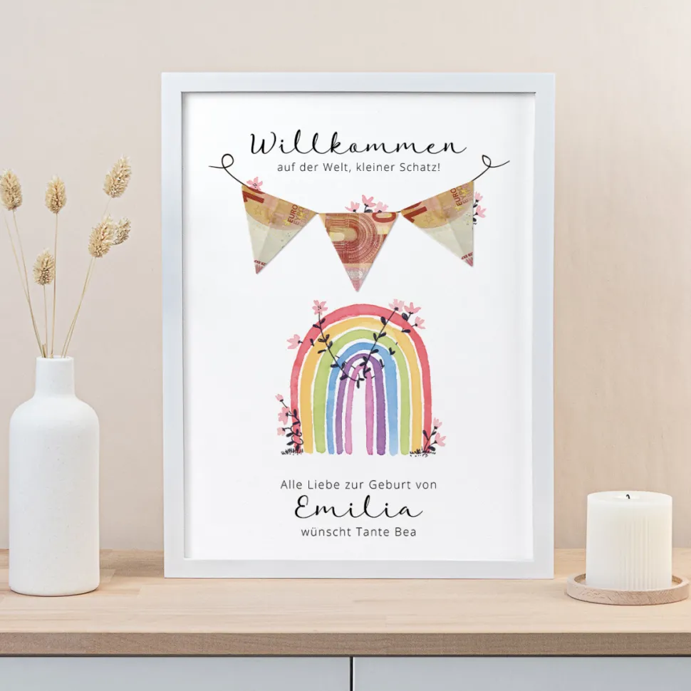 Geldgeschenk "Regenbogen Vintage"