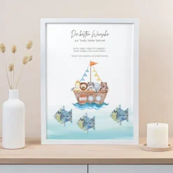 Geldgeschenk Taufe "Arche Noah Aquarell"