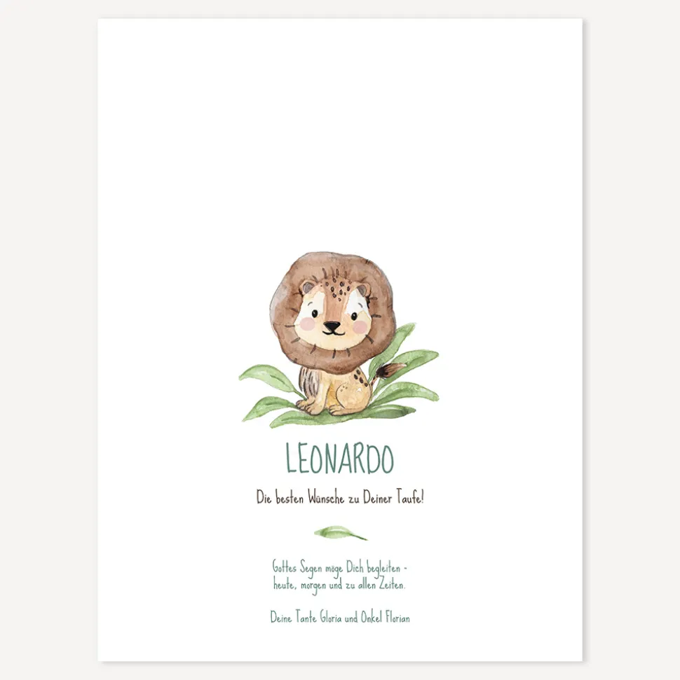 Geldgeschenk Taufe "Löwe Leo"