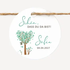 Geschenkanhänger rund