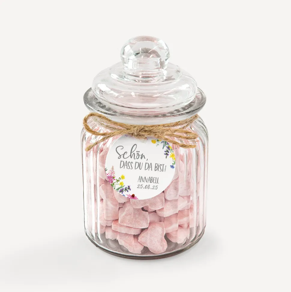 Geschenkanhänger rund "Wildblumen"