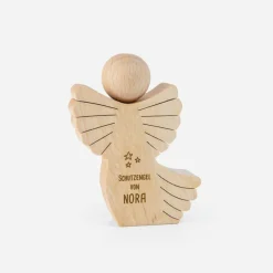 Geschenk Schutzengel aus Holz mit Gravur klein