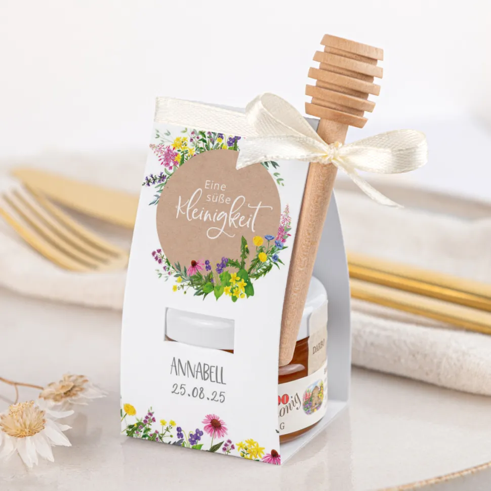 Geschenktäschchen mit Blütenhonig "Wildblumen"