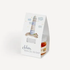 Geschenktäschchen mit Blütenhonig "Leuchtturm"