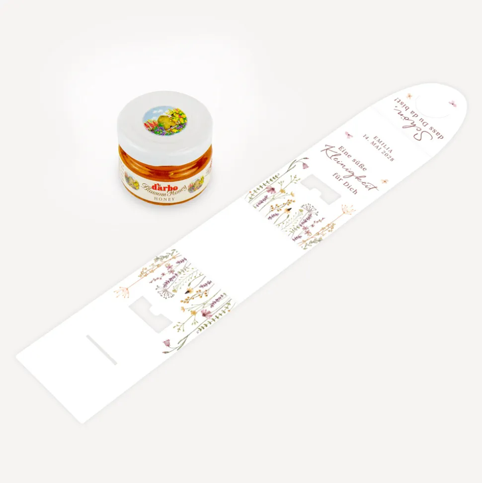 Geschenktäschchen mit Blütenhonig "Wildromantische Blüten"