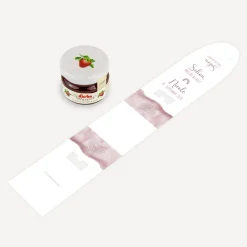 Geschenktäschchen mit Erdbeer Konfitüre "Aquarell mit Regenbogen rosa"