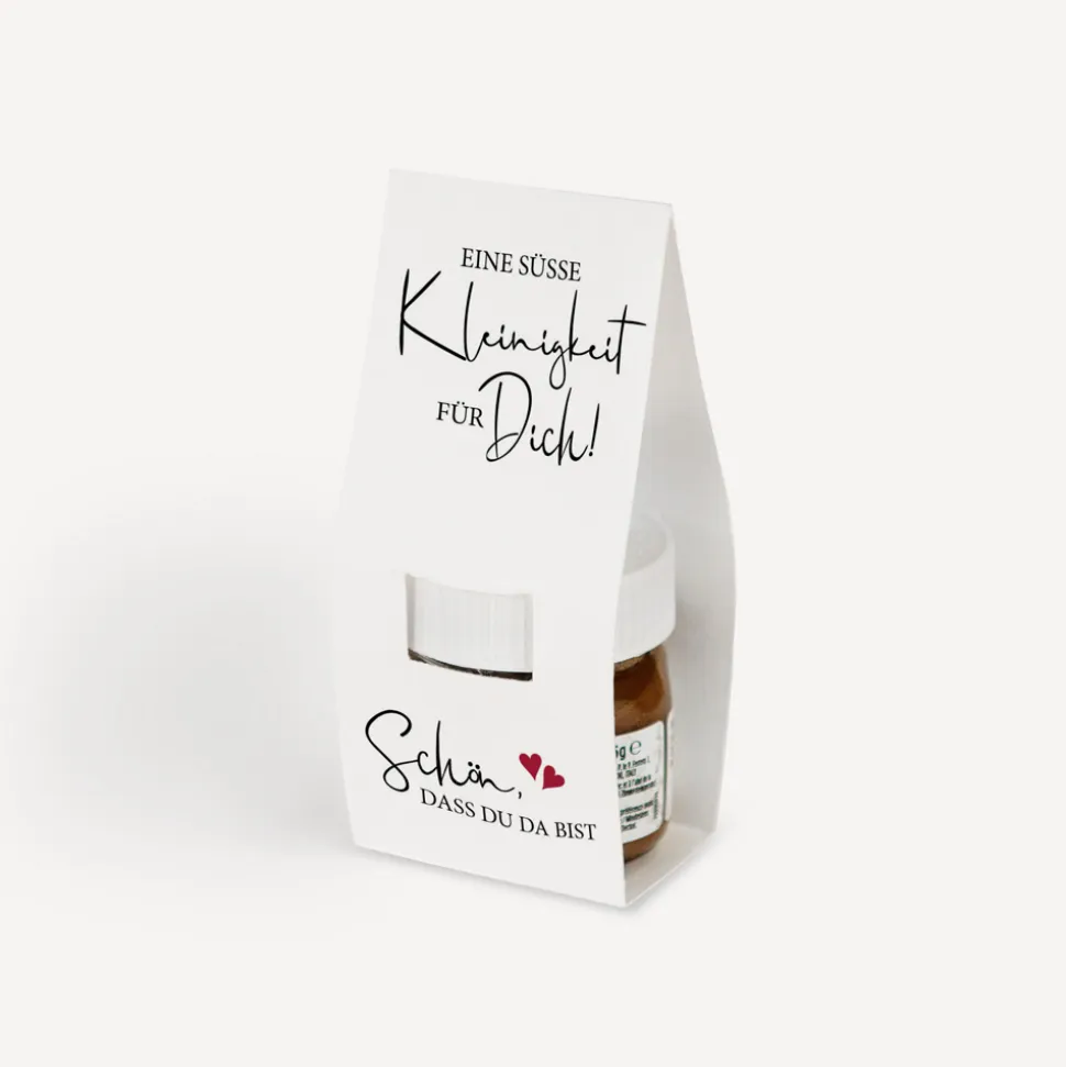 Geschenktäschchen mit Nutella "Kalligrafie"