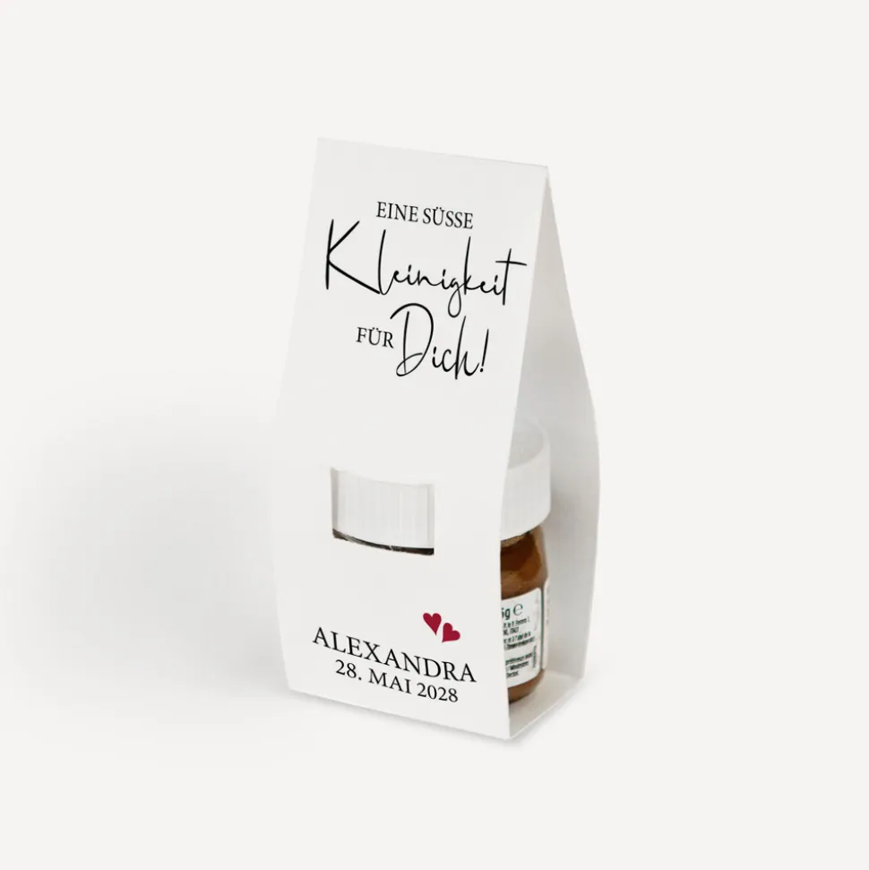 Geschenktäschchen mit Nutella "Kalligrafie"