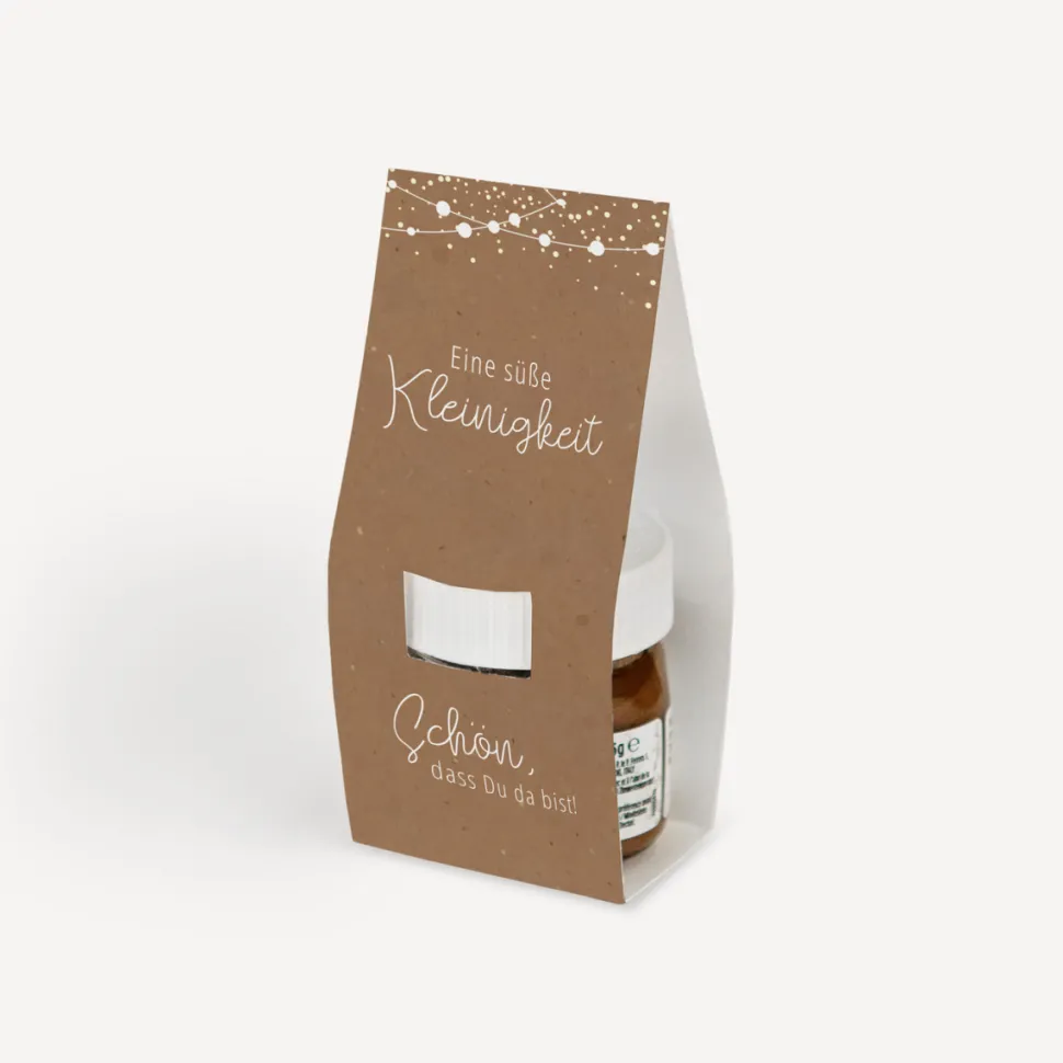 Geschenktäschchen mit Nutella "Party Lights"