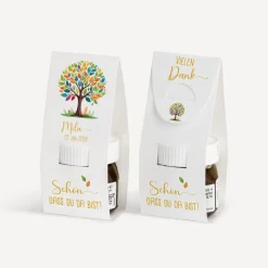 Geschenktäschchen mit Nutella "Lebensbaum Bunte Blätter"