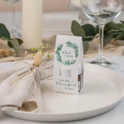 Geschenktäschchen mit Nutella "Eukalyptuskranz"