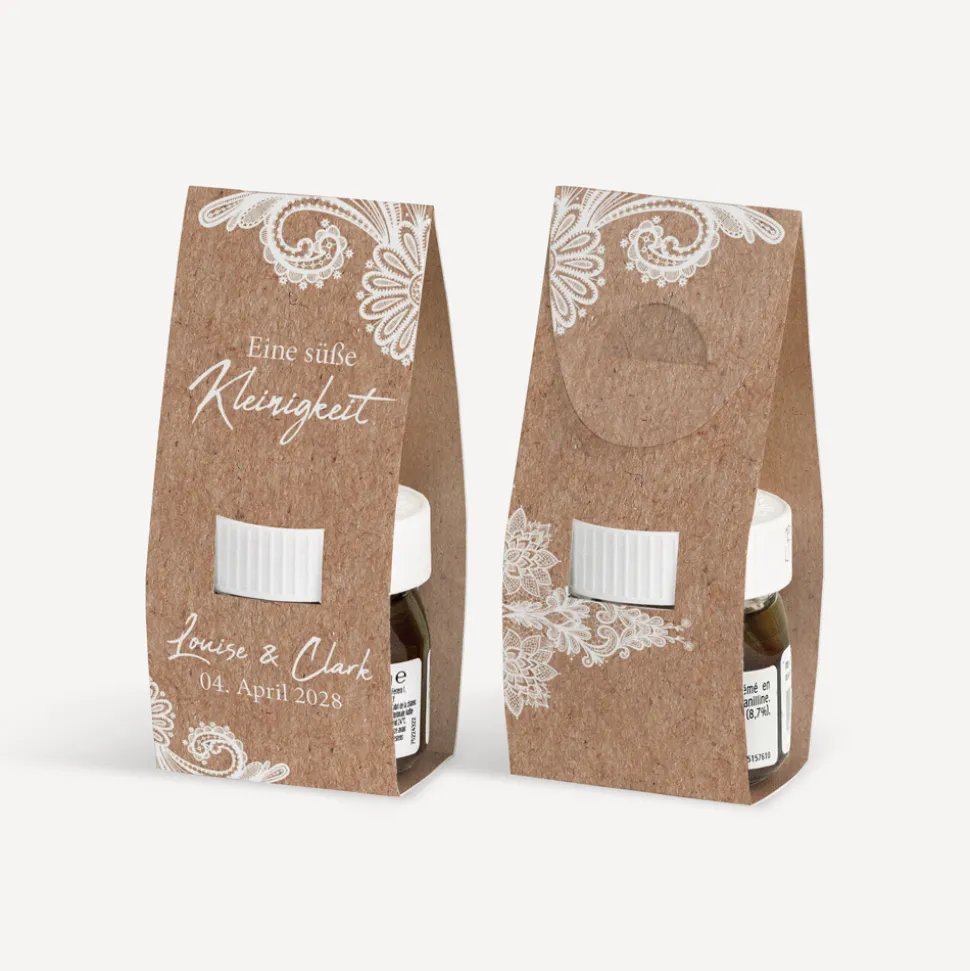 Geschenktäschchen mit Nutella "Vintage Spitze"