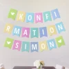 Girlande Konfirmation Pastell