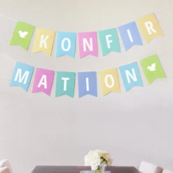 Girlande Konfirmation Pastell