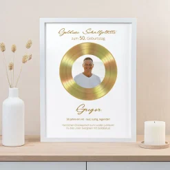 Goldene Schallplatte Geschenk zum Geburtstag