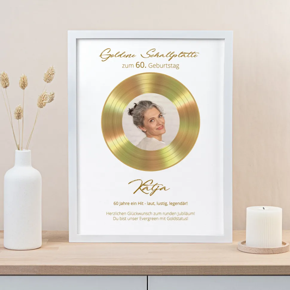 Goldene Schallplatte Geschenk zum Geburtstag