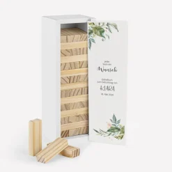 Gästebuch Alternative Wackelturm mit Geschenkbox