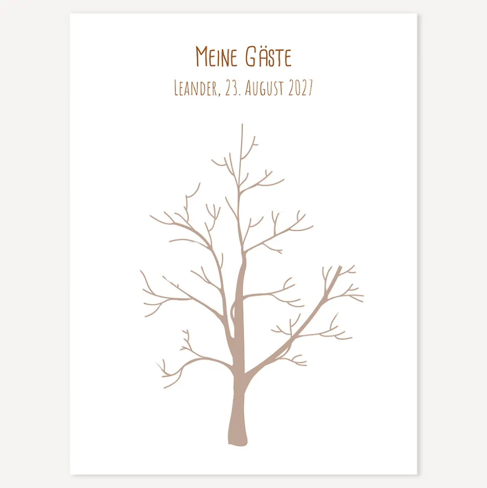 Gästebuch Fingerabdrücke Baum