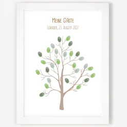 Gästebuch Fingerabdrücke Baum