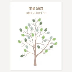 Gästebuch Fingerabdrücke Baum