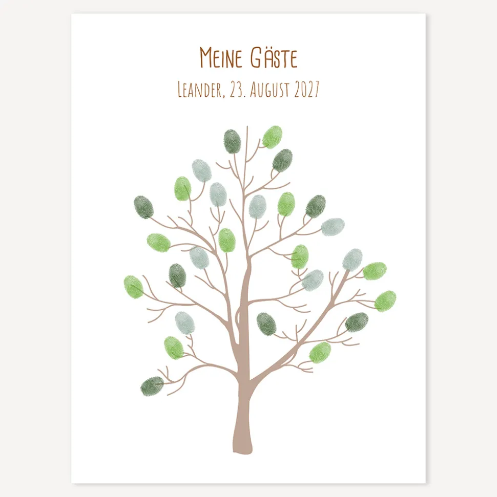 Gästebuch Fingerabdrücke Baum
