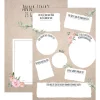 Gästebuchkarten Vintage Blumen personalisiert 48 Stück