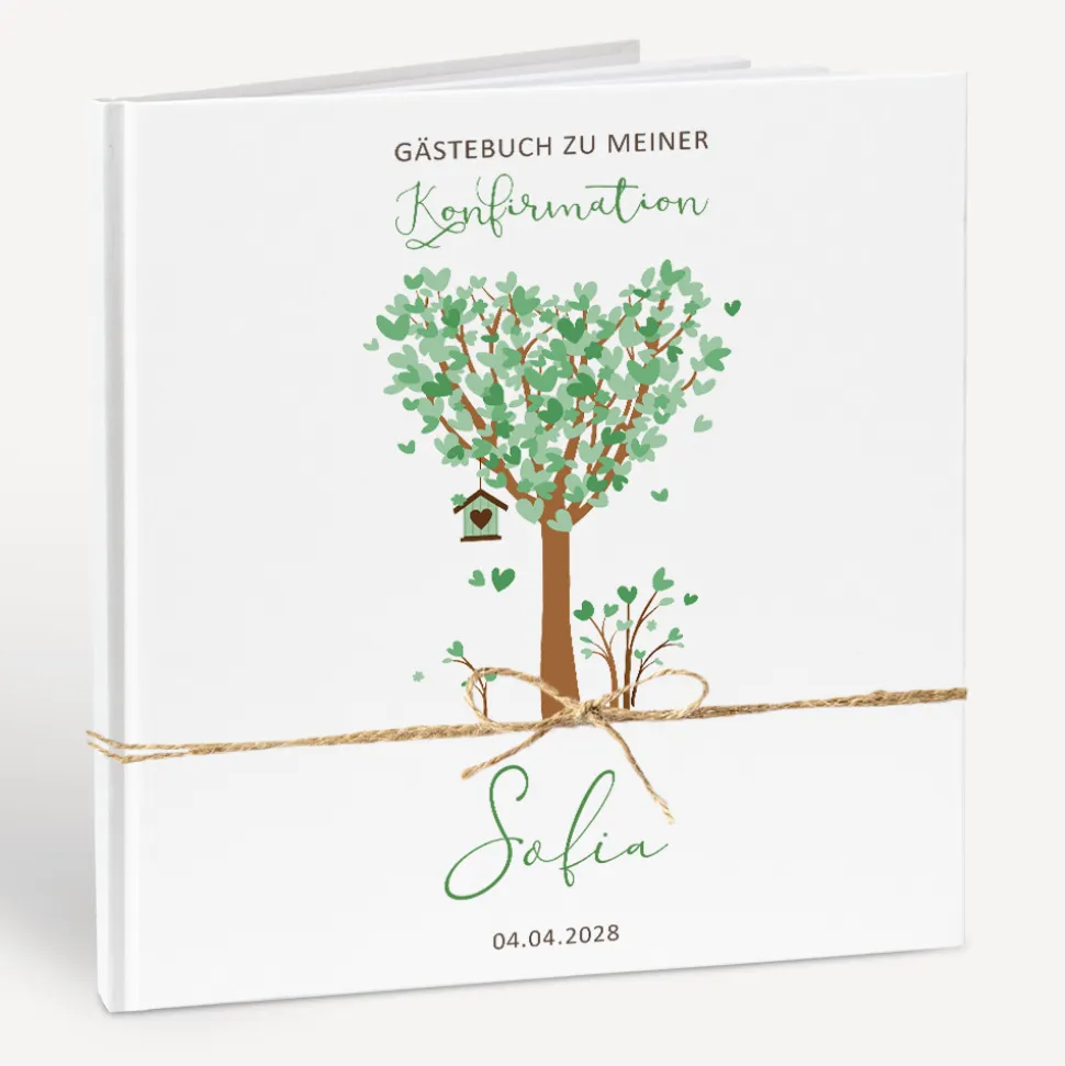Gästebuch Konfirmation "Baum Herzen"