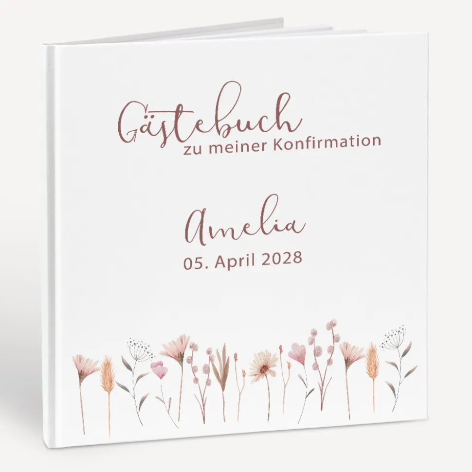 Gästebuch Konfirmation "Wild Flowers"