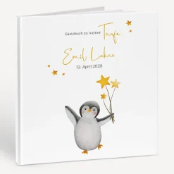 Gästebuch Taufe "Fröhlicher Pinguin"