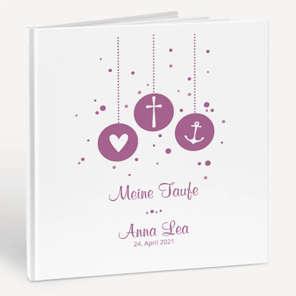 Gästebuch Taufe "Glaube Liebe Hoffnung" Mädchen