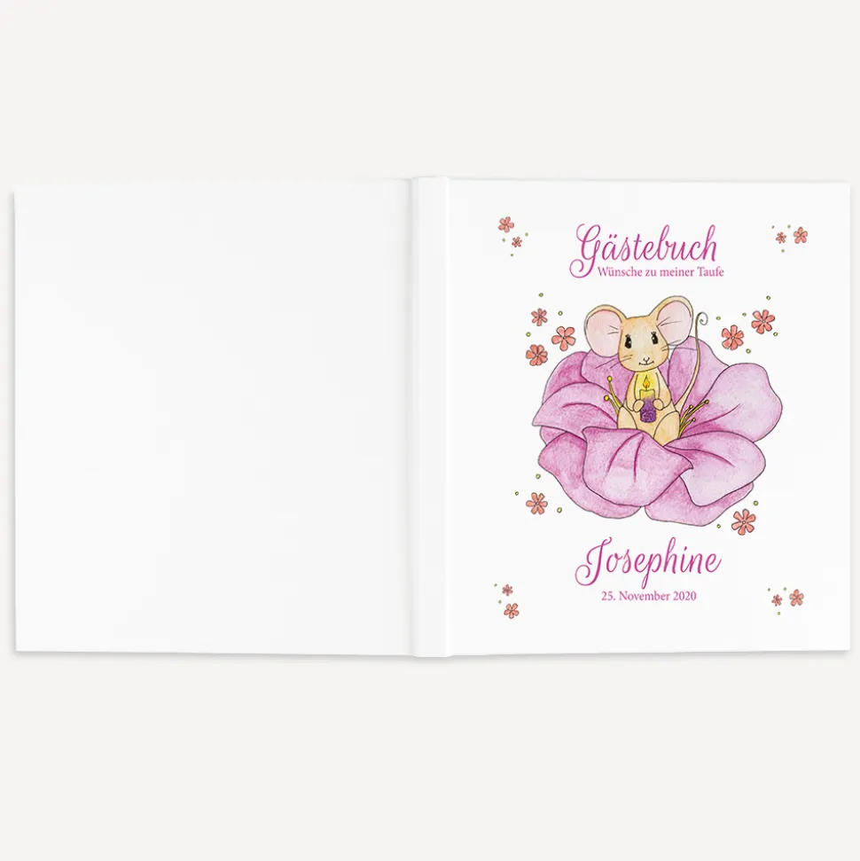 Gästebuch Taufe "Mädchen Blütenmaus"