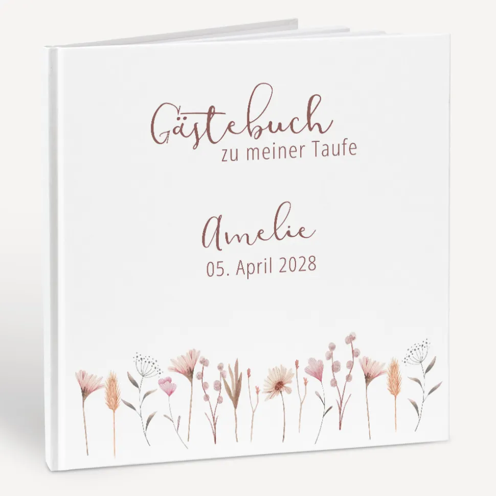 Gästebuch Taufe "Wild Flowers"