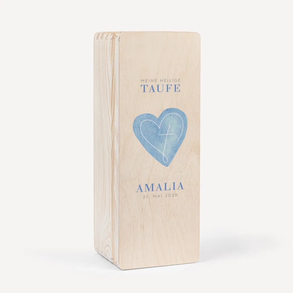Kerzenbox Holz "Herz"