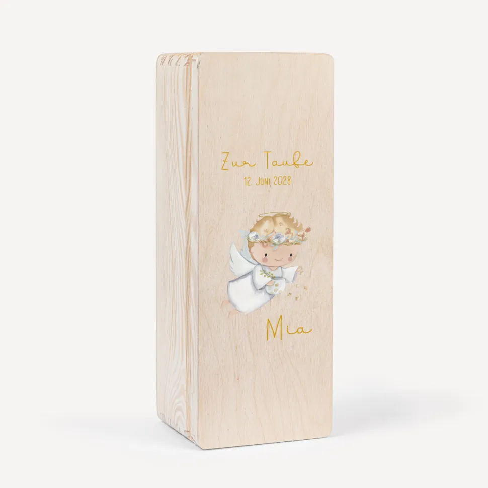 Kerzenbox Holz "Kleiner Engel"