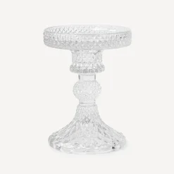 Kerzenhalter Glas Facetten für Stumpenkerzen