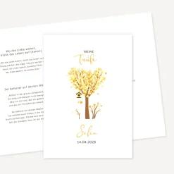 Kirchenheft Taufe "Baum Herzen"