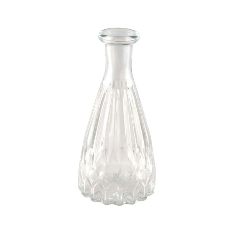 Kleine Flaschenvase transparent 6,8 x 14,5 cm